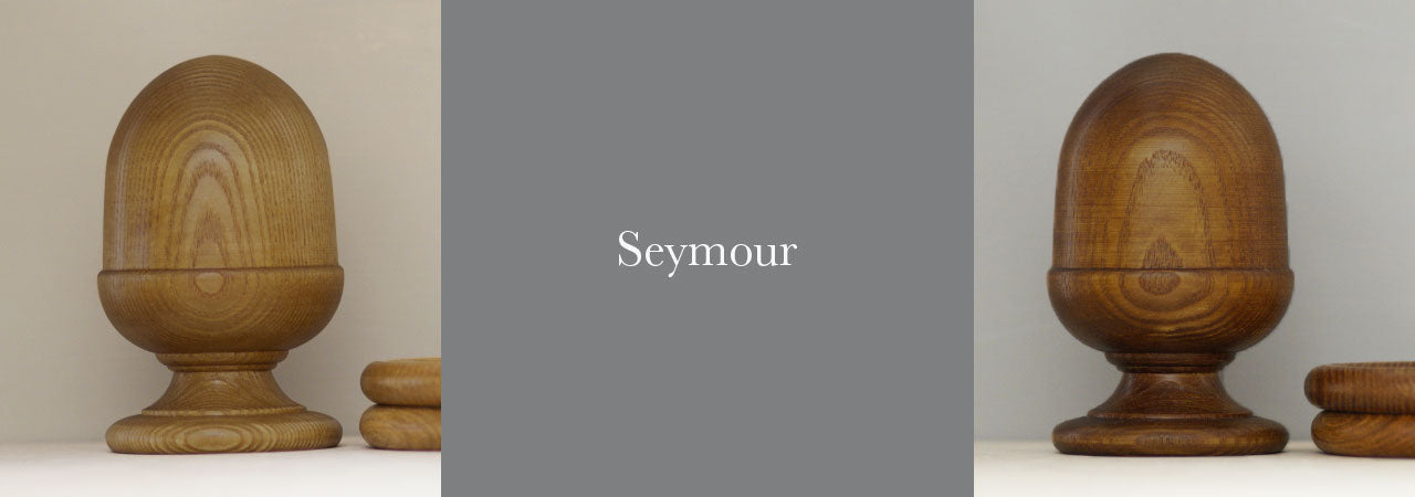 wooden curtan pole seymour finial