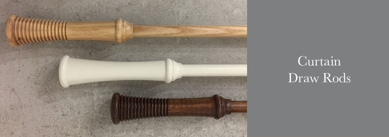 Wooden Curtain Pole Draw Rods