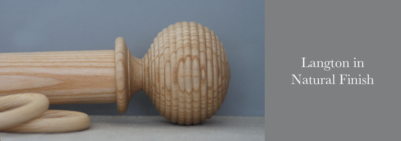 Natural Wood Curtain Poles