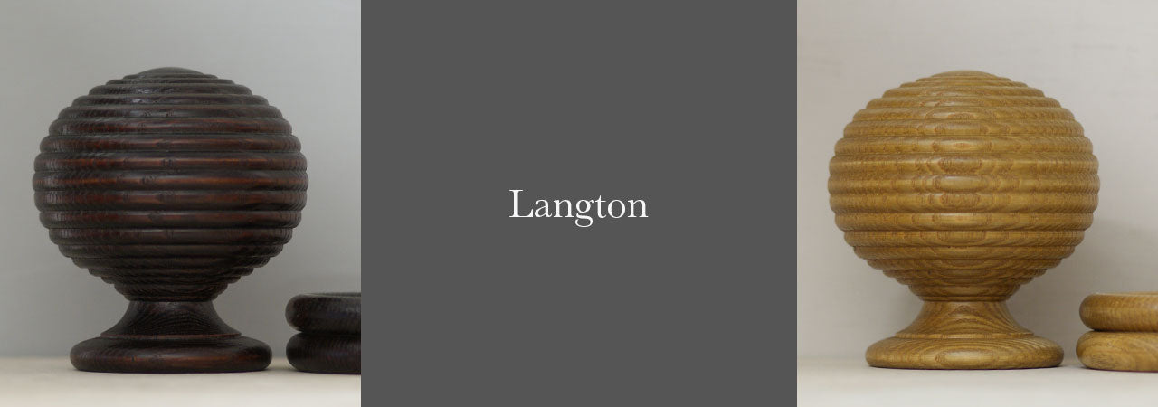 wooden curtain pole langton finial 