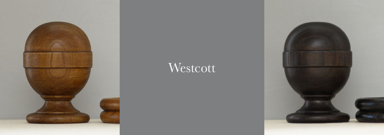 wescott finials for wooden curtain poles