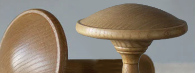 Two curtain holdbacks