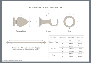 Natural Elemore Curtain Pole Sets