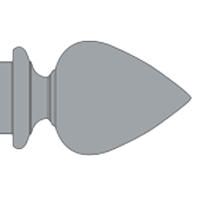 Elemore (tear drop) finial