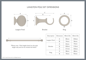 Langton Cream Curtain Poles