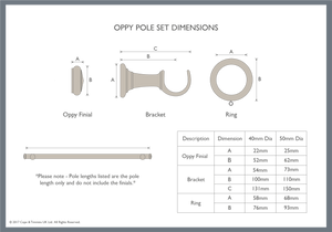 Oppy Cream Curtain Poles