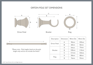 Natural Orton Curtain Pole Sets