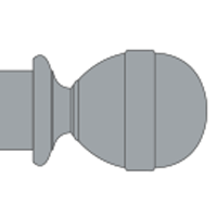 Westcott (banded ball) finial