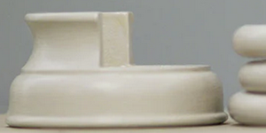 Cream recess curtain pole with rings