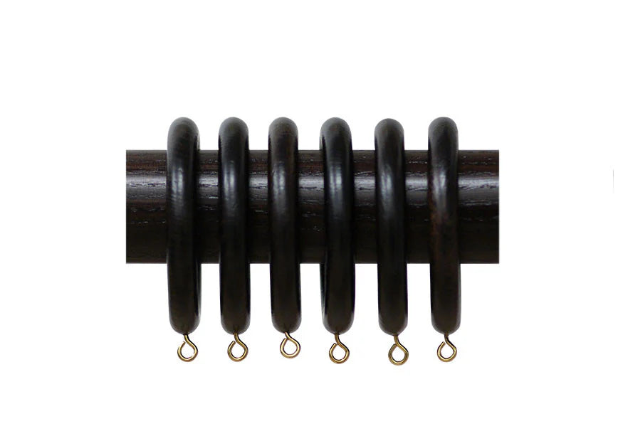 Finished Wood Curtain Rings