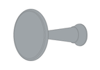 Product image. Bespoke curtain holdback by Cope and Timmins UK.
