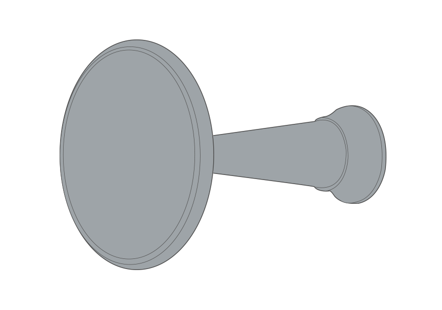 Product image. Bespoke curtain holdback by Cope and Timmins UK.