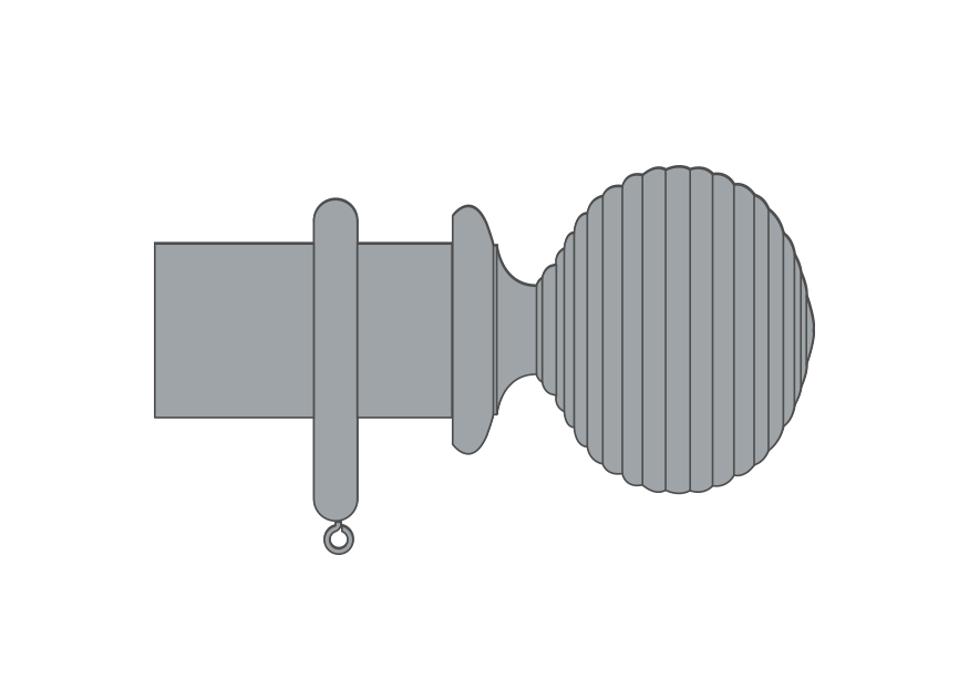 Product image. Bespoke Langton curtain pole set by Cope and Timmins UK.