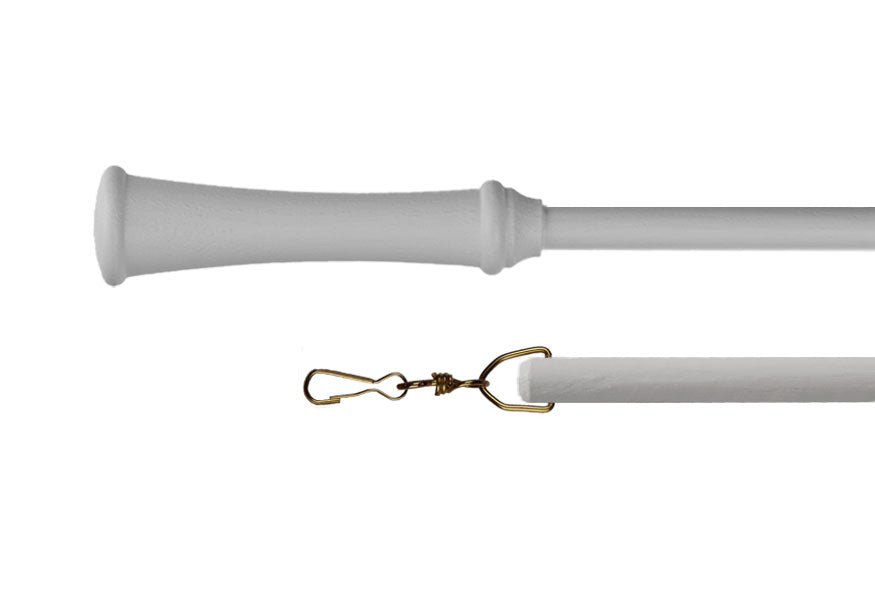 product Image- White Sonley curtain draw rod
