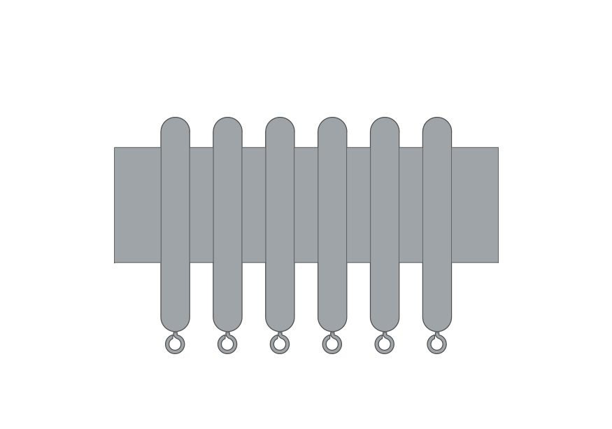 Bespoke Painted Wood Curtain Pole Rings (Box of 6)