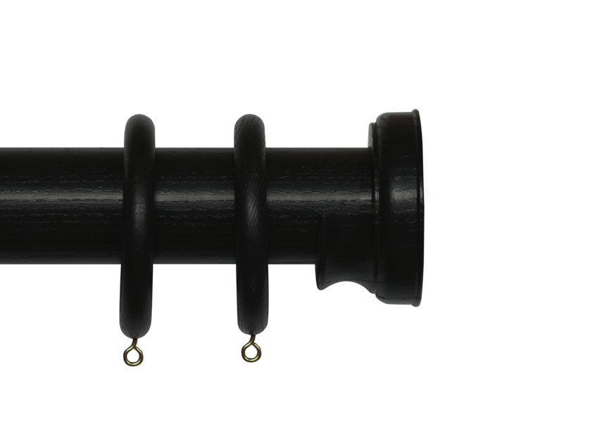 Recess Curtain Pole In Black