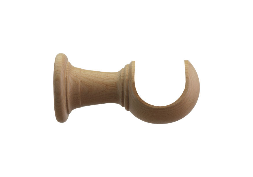 Natural Wood Curtain Pole Bracket